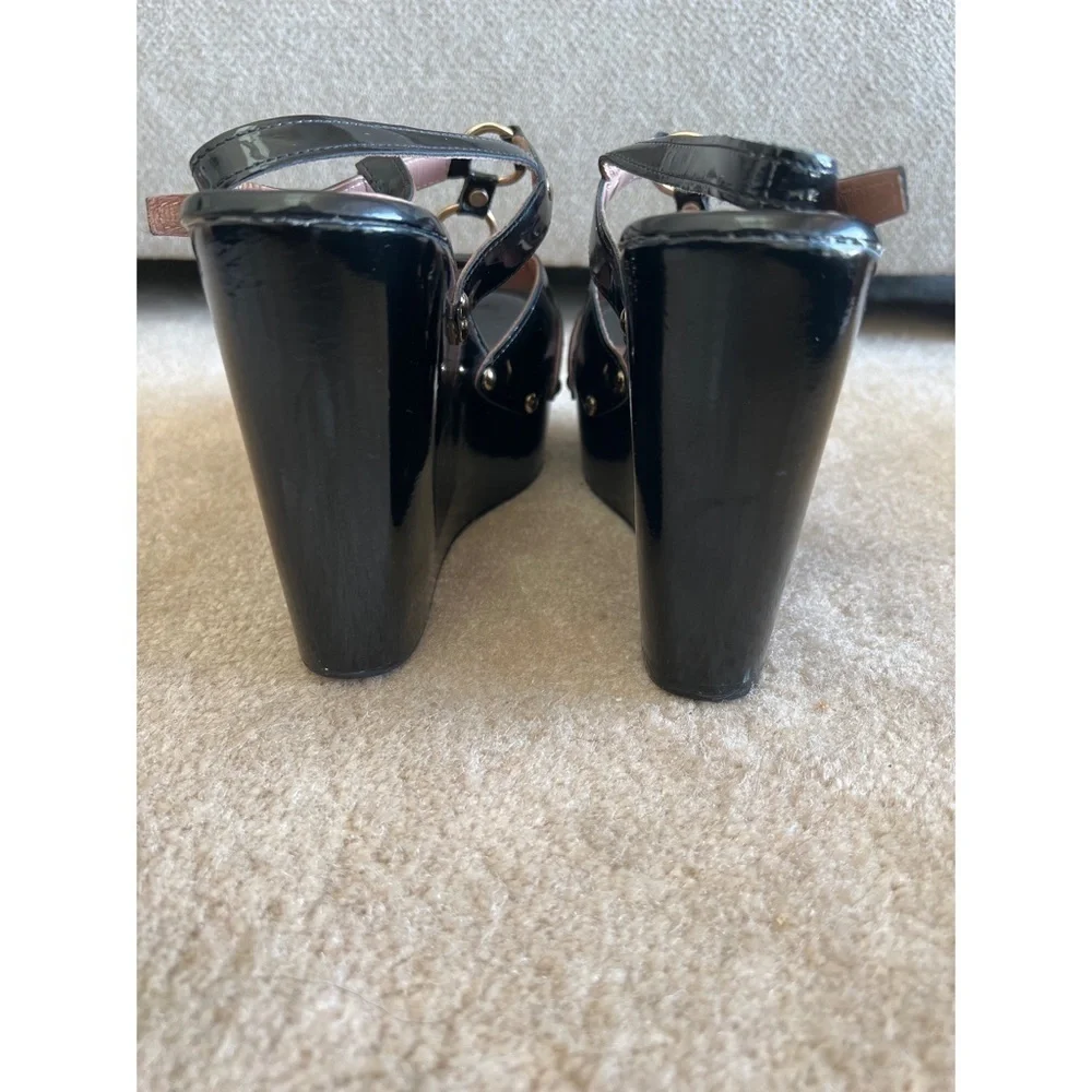 Red VALENTINO BLACK WEDGES - SIZE 10/40
